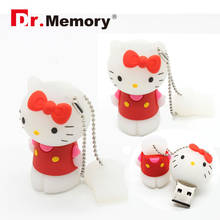 Lovely Kitty Cat Cartoon USB Flash Drives Memory Stick Cute Pendrive 32GB Pen Drive 4GB 8GB 16GB U Flash Disk Key for Kids Gifts 2024 - buy cheap