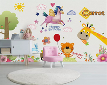 Beibehang-papel tapiz personalizado para decoración de habitación de niños, animal PEQUEÑO sencilla Nórdica 2024 - compra barato