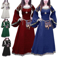 Disfraz de Cosplay Medieval para mujer, traje Vintage renacentista de manga acampanada, vestidos góticos S-5XL 2024 - compra barato
