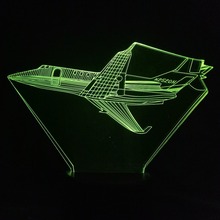Airplane Model 3D Lamp Acrylic Aircraft LED Night Light USB Touch Sensor Light Boy's Gift Bedroom Decor Lighting Table Lamp 2024 - buy cheap