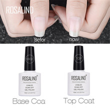 Rosalind 10ml Nail Gel Polish Semi Permanent Top Base Coat Manicure Set UV LED Nail Cured Gel Polish Soak-Off Nail Primer 2024 - buy cheap
