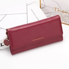New Fashion Women Wallets Long Style Multi-functional wallet Purse Fresh PU leather Female Clutch Card Holder 2024 - buy cheap