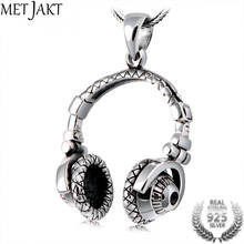 Подвески MetJakt для гарнитуры в стиле хип-хоп, однотонный кулон из серебра 925 пробы для ожерелья для мужчин, ювелирные изделия в стиле панк-рок (только кулон) 2024 - купить недорого