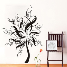 Виниловая наклейка на стену с изображением дерева, домашний декор, роспись в гостиной, съемные настенные Стикеры 2024 - купить недорого