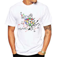 2018 New Fashion Math Work Design Men T-shirt Short Sleeve Hipster Tops Math cube Printed t shirts Cool tee 2024 - buy cheap