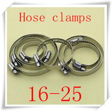 100pcs/lot  high quality  stainless steel  Hose Clamps size 16-25mm 2024 - buy cheap