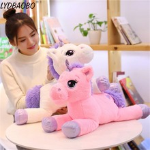 1pc 60-110 centímetros Gigante Kawaii Bonecas Unicórnio Unicórnio De Pelúcia Brinquedos de Pelúcia Macia Novo Dos Desenhos Animados Bonitos Animais Cavalo brinquedo para Crianças Presente Da Menina 2024 - compre barato