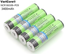 4 шт./лот, аккумуляторная батарея VariCore для фонарика, оригинальный аккумулятор NCR18650B 18650, 3400 мА · ч, 3,7 В, с печатной платой 2024 - купить недорого