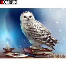 HOMFUN Full Square/Round Drill 5D DIY Diamond Painting "Animal owl" 3D Diamond Embroidery Cross Stitch Home Decor A19819 2024 - buy cheap