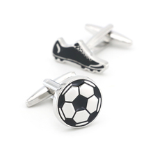 iGame Football & Shoe Cuff Links White Color Quality Brass Material Novelty Sport Shoe Design Free Shipping 2024 - buy cheap