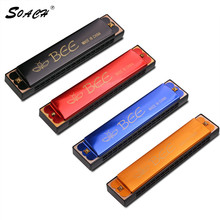 Hot metal 16 hole polyphony C (c) 4 color high quality harmonica instrument gaita mouth organ armonica diatonica mondharmonica 2024 - buy cheap