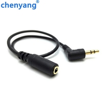 15cm 90 Degree Right Angled 3 5mm 3 Pole Audio Stereo Male to Female Extension Cable Free Shipping 2024 - buy cheap
