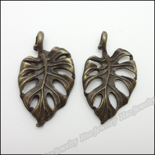 100pcs Vintage Charms Leaf  Pendant Antique bronze Fit Bracelets Necklace DIY Metal Jewelry Making 2024 - buy cheap