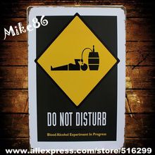 Mike86-PLACA de Metal de Alcohol en la sangre, señales de advertencia, Bar, decoración de carretera, AA-179, pedido variado, 20x30 CM 2024 - compra barato