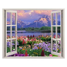 Full Square  Round Drill 5D DIY Diamond Painting "Scenery Outside The Window" 3D Embroidery Cross Stitch Mosaic Home Decor Gift 2024 - buy cheap