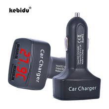 Universal 4 in 1 Car Charger Dual USB DC 5V 3.1A Adapter With Voltage/temperature/Current Meter Tester Digital LED Display 2024 - buy cheap