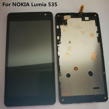 Оригинальный lcd s для Nokia Lumia 535 RM-1090 версия 2S 2C ЖК-дисплей + кодирующий преобразователь сенсорного экрана в сборе + рамка Замена 100% тест 2024 - купить недорого