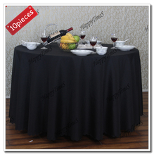 10pcs/lot Diameter 108inch Black Polyester Tablecloth Wedding Table Cloth For Round Table 2024 - buy cheap