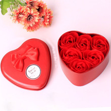 Practical 6Pcs Heart Scented Bath Body Petal Rose Flower Soap Wedding Decoration Gift favor gifts for luxurious bath 2024 - buy cheap