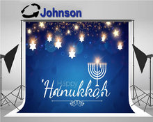 Chanukah hannukah feliz brilhando menorah estrela bokeh efeito brilhante fundo computador impressão festa foto pano de fundo 2024 - compre barato