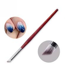 1pc Bevel Nail Art Painting Pen Brush UV Gel Polish Red Handle Gradient Nail Drawing Pen Manicure Tool 2024 - buy cheap