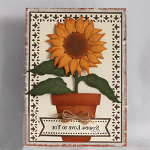 Troqueles de acero y Metal para manualidades Mmao, plantilla con diseño de girasol para bricolaje álbum de recortes papel, troqueles con estampado de tarjetas fotográficas 2024 - compra barato