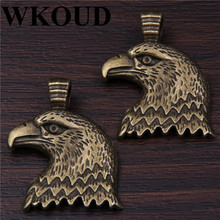 WKOUD 8 pcs Antique Bronze Águia Pendente do Encanto Do Metal DIY Colar Pulseira Jóias Fazendo A272 2024 - compre barato