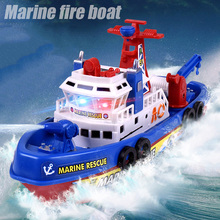 Creativity High Speed Music Light Electric Marine Rescue Fire Fighting Boat Non-Remote Toy For Children's Birthday Gifts 2024 - buy cheap