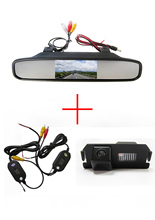 Беспроводная Автомобильная камера заднего вида, WIFI CCD для HYUNDAI I30 GENESIS купе Tiburon KIA SOUL, с 4,3-дюймовым монитором зеркала заднего вида 2024 - купить недорого