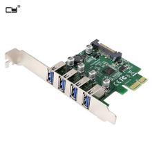 Low Profile 4 Ports PCI-E to USB 3.0 HUB PCI Express Expansion Card Adapter 5Gbps for Motherboard 2024 - buy cheap