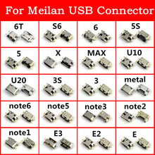 Tomada de carregamento usb para meilan, tomada de carregamento feminina 20 modelos micro usb para meilan 6t s6 wireless u20 u10 e3 e2 max note6532 2024 - compre barato