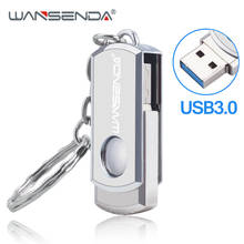 High Speed WANSENDA USB 3.0 Pen Drive 128GB Flash Drive 32GB 64GB Stainless Steel Pendrive 16GB 8GB 256GB Stick With Key Chain 2024 - buy cheap