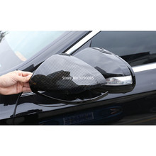2Pcs Carbon Fiber Side Rearview Mirror Cap Cover Trim For Mercedes Benz C W205 E W213 GLC-Class X253 S Class W222 For LHD 2024 - buy cheap