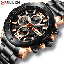 CURREN-Reloj deportivo de cuarzo para hombre, cronógrafo de lujo, a la moda, de acero inoxidable, resistente al agua, de ocio, Reloj para Hombres 2024 - compra barato