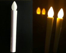 Lote de 10 velas sin llama AAA con pilas, luz LED cónica para boda/fiesta/casa/Iglesia/decoración de Navidad de 17,5 CM, ámbar 2024 - compra barato