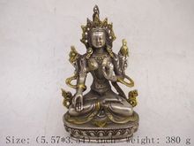 14 cm */templos de budismo tibetano, cuproniclo deusa banhada a ouro, buda guanyin 2024 - compre barato