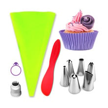 10Pcs/Set Nozzles Icing Piping Cream Pastry Bag With PP Spatula Stainless Steel Decorating Tip Sets Confectionery Cake Tool New 2024 - buy cheap