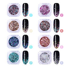 1g Nail Glitter Sequins Bling Sparkling Gradient Color UV Gel Nail Art Flakes DIY  Decoration 2024 - buy cheap