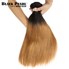 Black Pearl Ombre Straight Human Hair Bundles 2 Tone Peruvian Hair Bundles Color t1b/27 Non Remy Ombre Hair Bundles Extensions 2024 - buy cheap