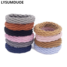 Korean Fashion 6Pcs Elastic Hair Bands Thick Hair Band Girls Hair Accessories Plaid Scrunchy Cute Headdress Hair Bands for Women 2024 - buy cheap