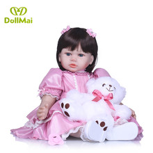Прелестная Кукла Принцесса малыш reborn 23 "58 см виниловый силиконовый reborn Детские куклы игрушки для детей подарок настоящие живые детские куклы 2024 - купить недорого