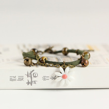 Pulseira feminina de cerâmica artesanal, bracelete retrô peça artesanal para mulheres presente joias com moda #1279 2024 - compre barato