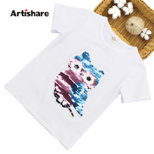 Camiseta de lantejoulas para meninas, camiseta de verão para crianças de 6, 8, 10, 12, 13 e 14 anos 2024 - compre barato