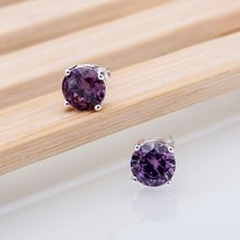 Silver Plated  earrings , Silver Plated fashion jewelry , purple crystal stone  /cesakvza dwaamnha LQ-E083 2024 - buy cheap