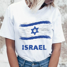Футболка ISRAEL, Корейская женская футболка ulzzang, графическая футболка для Харадзюку, забавная одежда 2024 - купить недорого