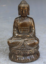 Elaborate Chinese Tibet Buddhism Copper Shakyamuni Sakyamuni Amitabha Buddha Statue 2024 - buy cheap