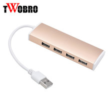 Aluminum High Speed USB 2.0  Mini 4 Port HUB USB HUB 4 port Expander multiple Converter Adapter for Laptop PC Tabs USB HUB 2024 - buy cheap