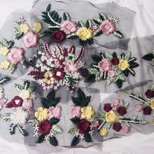 LASUI 1 pair=1 lot Multicolor Cotton thread embroidery flowers lace applique diy flower dress skirt back patch decoration0243 2024 - buy cheap