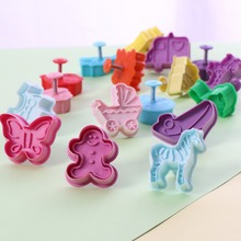 Baby Toys 3D Cookie Cutter Biscuit Stamp Fondant Decorating Tools Animal Chocolate Baking Sugarcraft Mold DIY Christmas Gift 2024 - buy cheap