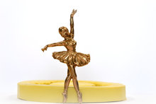 Silicone Mold Fondant Molds Ballerina in Motion Silicone Rubber Flexible Food Safe Mold for Cake Decorations Moulds PRZY 001 2024 - buy cheap